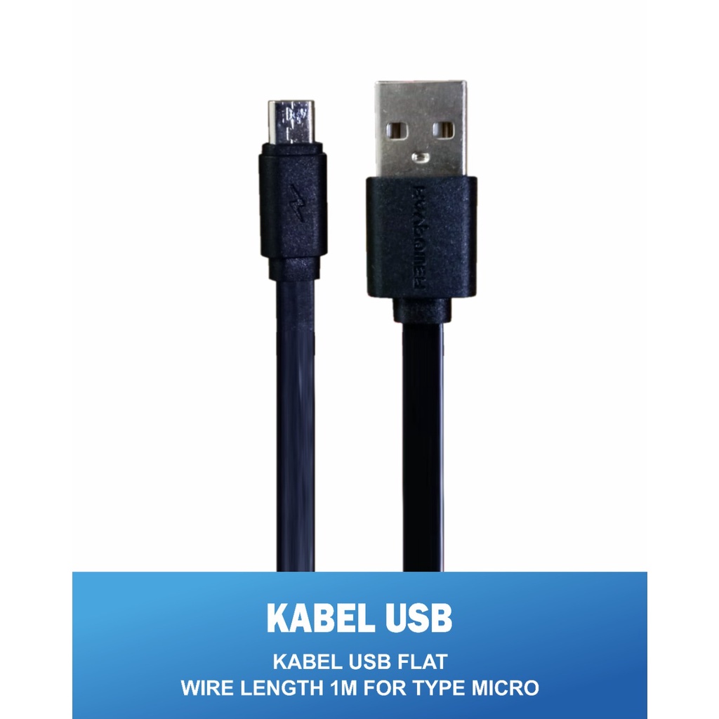 KABEL USB GEPENG MICRO CL-83 1M