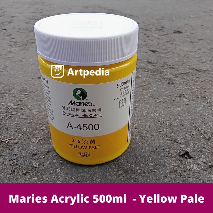 

Cat Akrilik maries 500ml / Maries Acrylic Colour 500ml - PART 2 - yellow pale