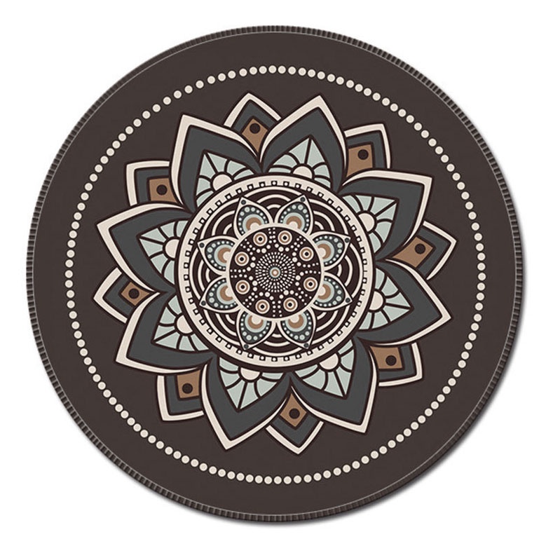 Mouse Pad Bulat Anti Slip Vintage Bohemian 200mm - 24 7RAN0DXX