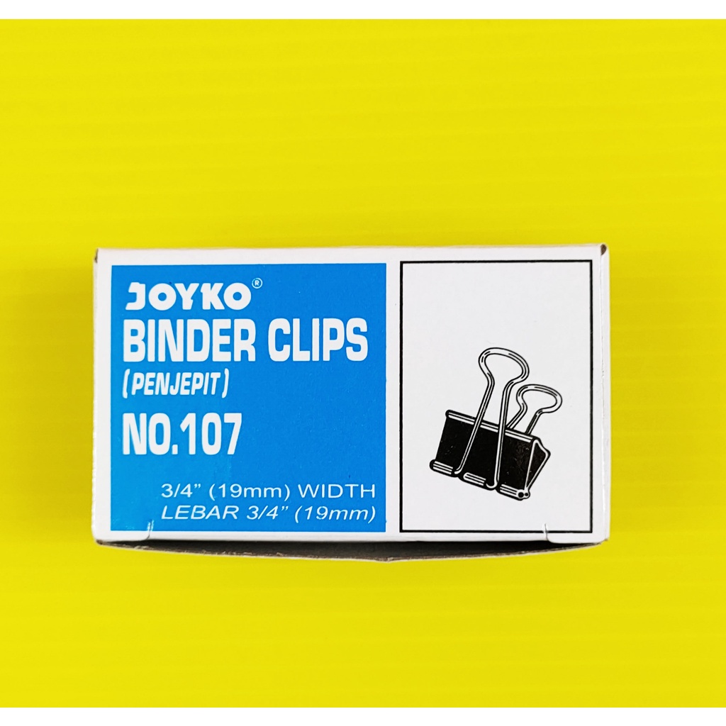 

BINDER CLIP / PAPER CLIP JOYKO / KENKO NO. 107 ( 12 PCS )