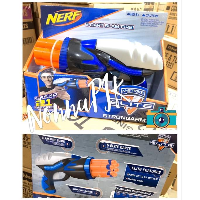 [COD] Pistol KWS Nerf gun Strongarm Slam Fire 6 Darts Revolver Rotating SALE Kode 192