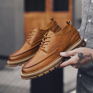 Kulit Sapi Asli Fashion Sepatu Kasual Pria Sepatu Flat