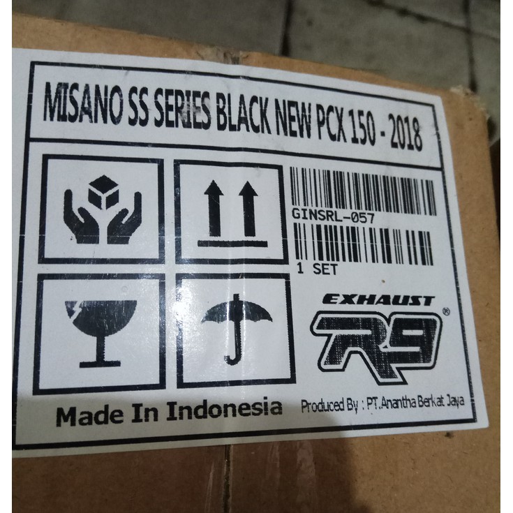 Knalpot R9 MISANO black asli NEW PCX 150 2018