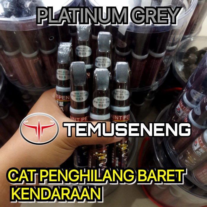 Platinum Grey Metalic Abu Tua Spidol Cat Mobil Motor Anti Gores Baret