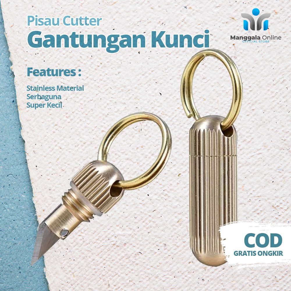 Pisau Cutter Mini Gantungan Kunci