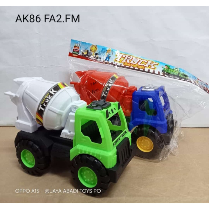 AK 86 - Mainan Kendaraan Mobil Truk Molen Truck Mixer AK86
