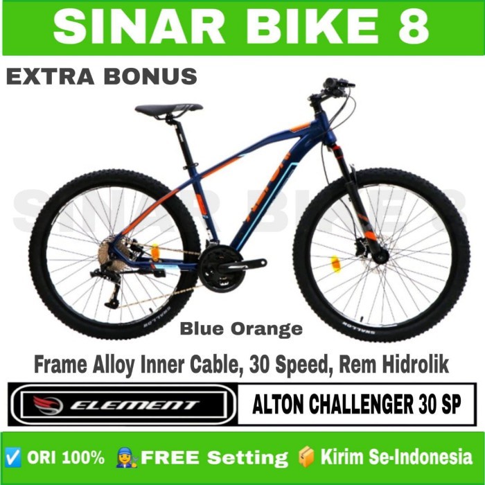 Sepeda Gunung MTB Ukuran. 27.5 Inch ELEMENT ALTON CHALLENGER 30 Speed Alloy