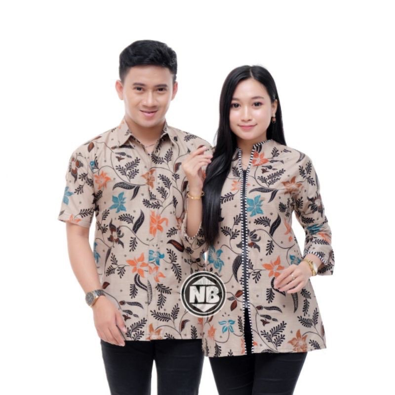 couple atasan batik wanita resleting depan motif putri salju