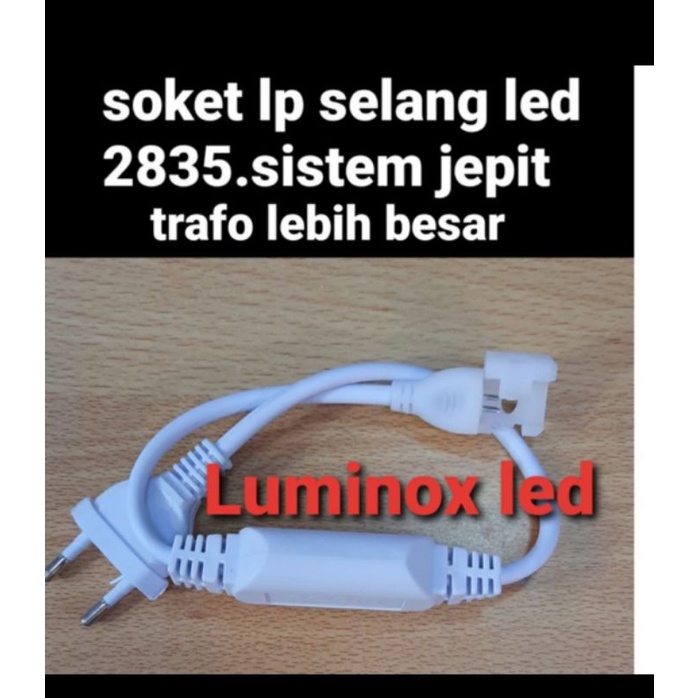 socket jepit lampu selang led 2835 / trafo jepit selang strip light 2835