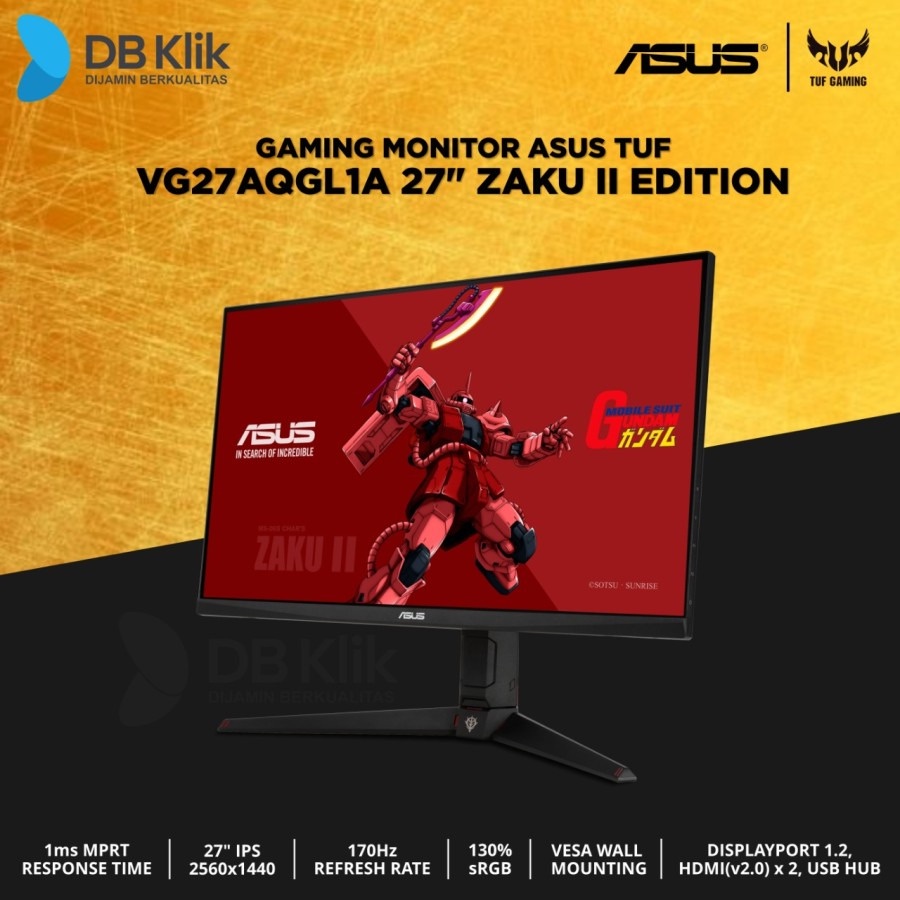 LED Monitor Gaming ASUS TUF VG27AQGL1A WQHD 170Hz ( Edisi Gundam Zaku II )