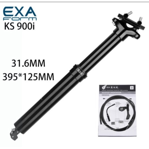 Jual Seatpost Dropper 31.6 mm KS EXA Form 900i Remote Internal Kabel Dropper Seatpost Hydroulic 31.6