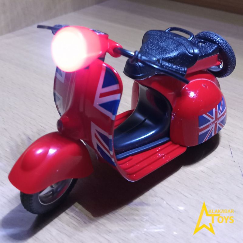 DIECAST MOTOR VESPA - MINIATUR VESPA - SEPEDA MOTOR MAINAN - REPLIKA MOTOR VESPA - DIECAST MOTOR