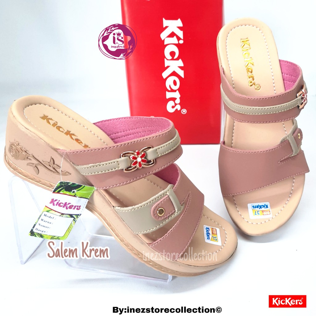 WEDGES SANDAL WANITA KICKERS TERBARU KODE SLP16 MURAH GROSIR