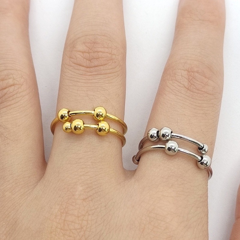 Cincin Model Terbuka Dapat Diputar Dapat Disesuaikan Untuk Unisex