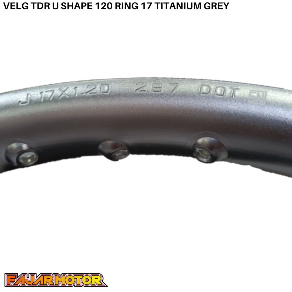 PROMO VELG TDR U SHAPE 120 RING 17 TITANIUM BROWN GREY