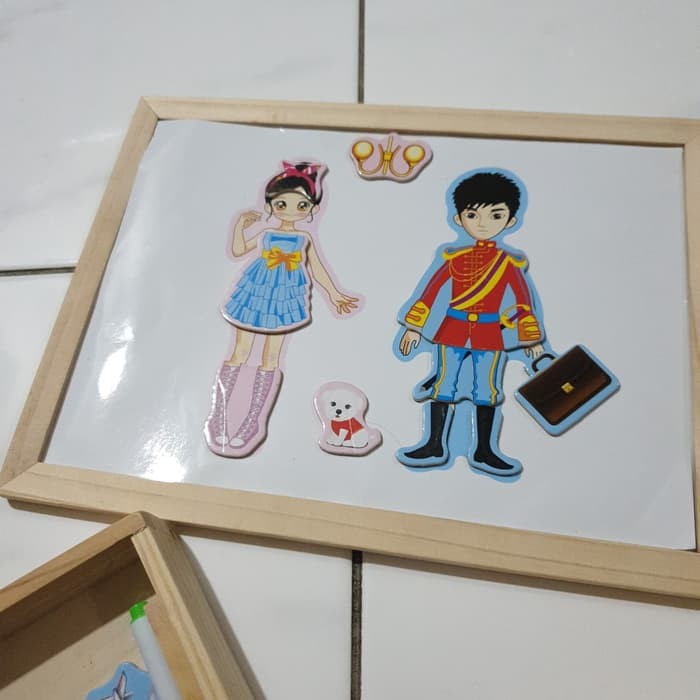 Papan magnet magnetic puzzle tempel gambar kreatif