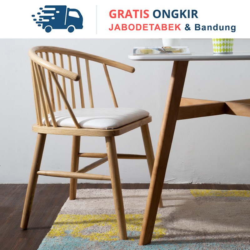 iCreate FABI CHAIR OFF-WHITE - KURSI MAKAN - 57x48cm