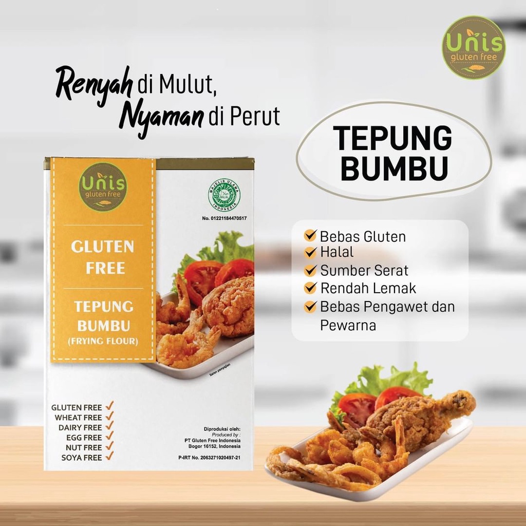 UNIS Gluten Free Tepung Bumbu 500 gr Halal