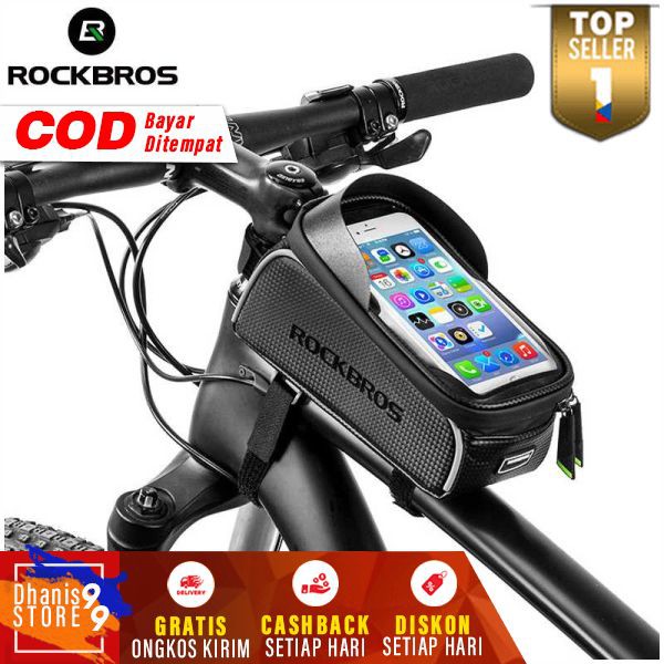 Rockbros Tas Sepeda 6.0 inch HP Bicycle Bag Handphone Murah Tas Speda Gunung Hitz Terbaru