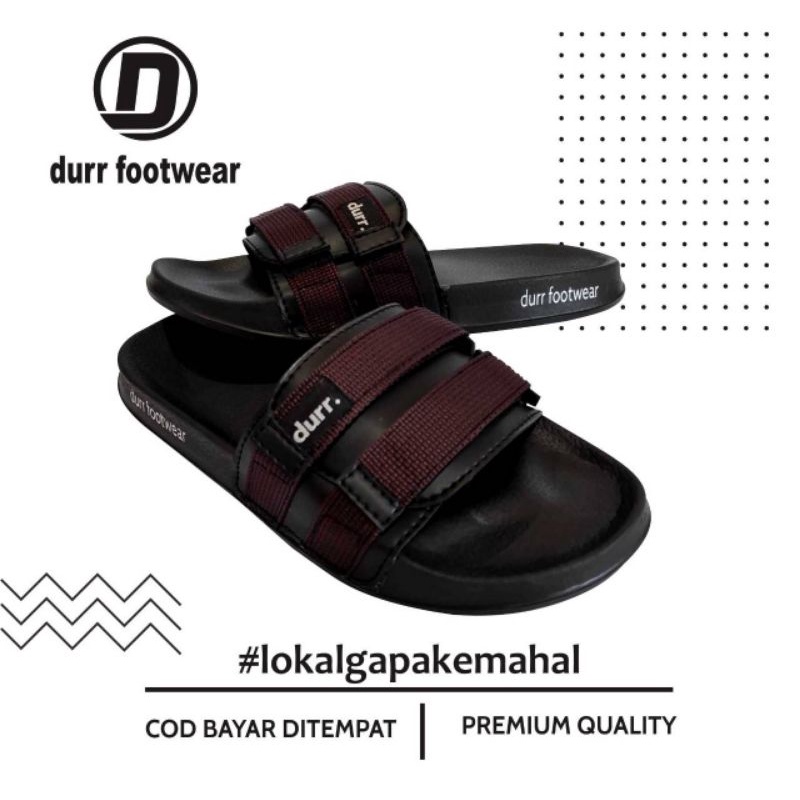 Sendal Pria Casual, Sandal durr footwear 20 Original, Sandal Slide Pria kekinian, Sandal slop cowok