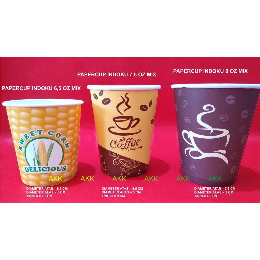 Jual Paper Cup Indoku 8 Oz Motif Isi 50 Pcs Shopee Indonesia 7389