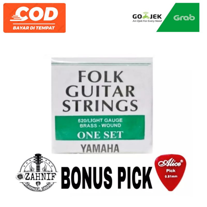 SENAR GITAR AKUSTIK YAMAHA 012 1 SET BONUS PICK GITAR