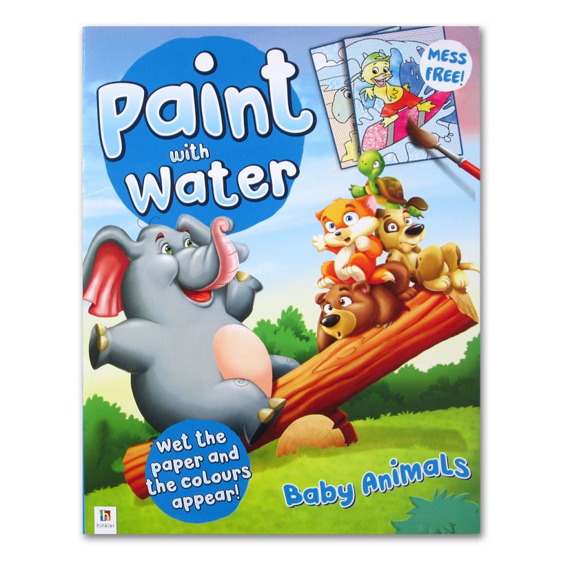 

BUKU IMPORT PAINT WITH WATER BABY ANIMALS BOOK 16 PAGES