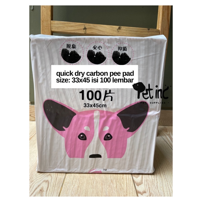 Quick dry carbon pee pad