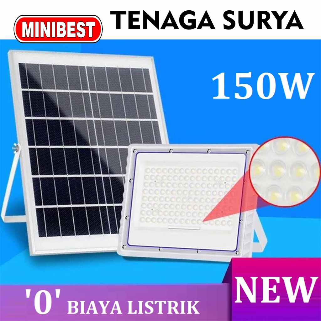 LAMPU LED SOROT TENAGA MATAHARI LED TENAGA SURYA - PANEL SURYA 150W SOLAR CELL