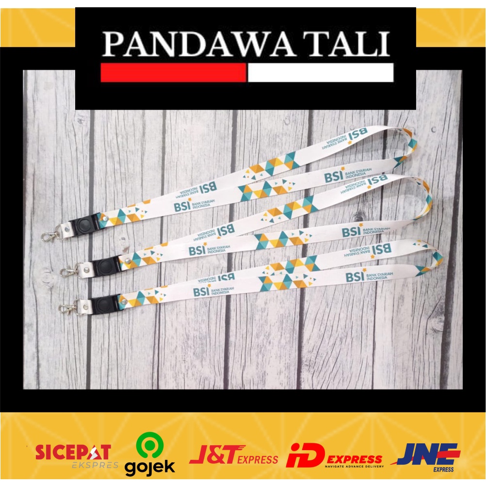 

Lanyard BSI PUTIH/BSI Bank Syariah Indonesia / Lanyard Custom Murah