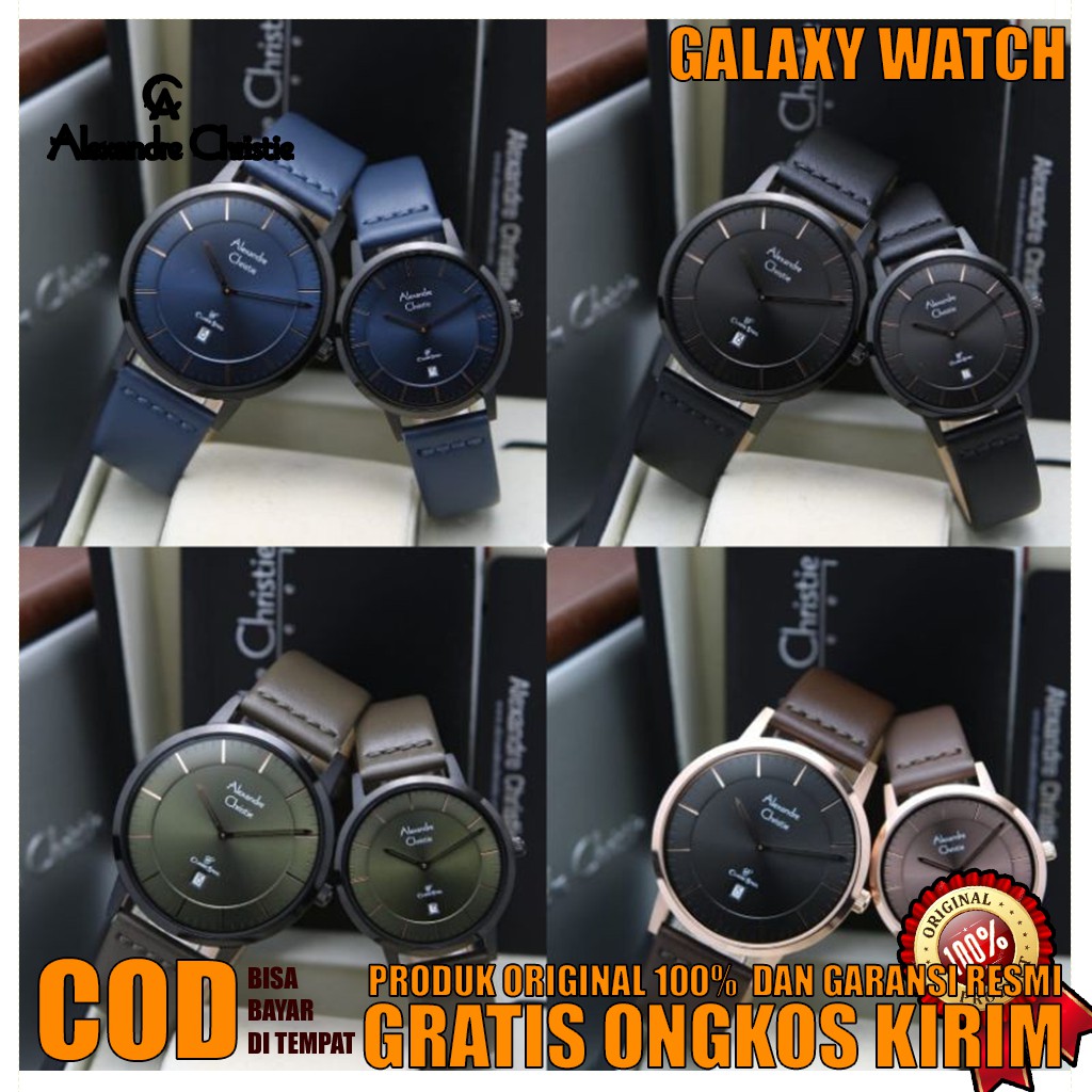 ALEXANDER CHRISTIE COUPLE ORIGINAL GARANSI RESMI 1 TAHUN JAM TANGAN COUPLE ALEXANDRE CHRISTIE AC8639