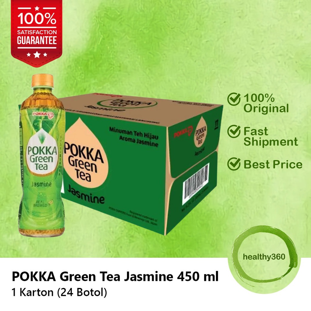 Jual POKKA Green Tea Jasmine 24 botol x 450 ml Shopee Indonesia