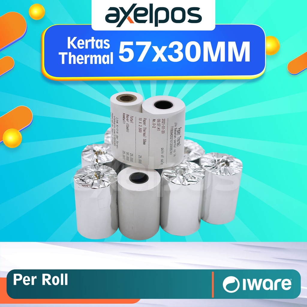 KERTAS PRINTER THERMAL 58 x 30 - KERTAS STRUK MOBILE PRINTER