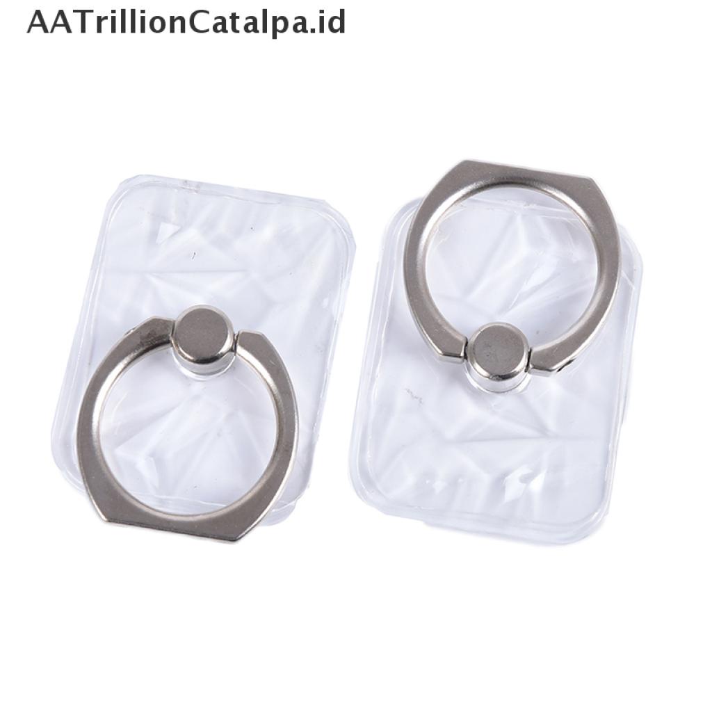 (AATrillionCatalpa) Ring Stand Holder Hp Universal Transparan Bisa Berputar 360 °