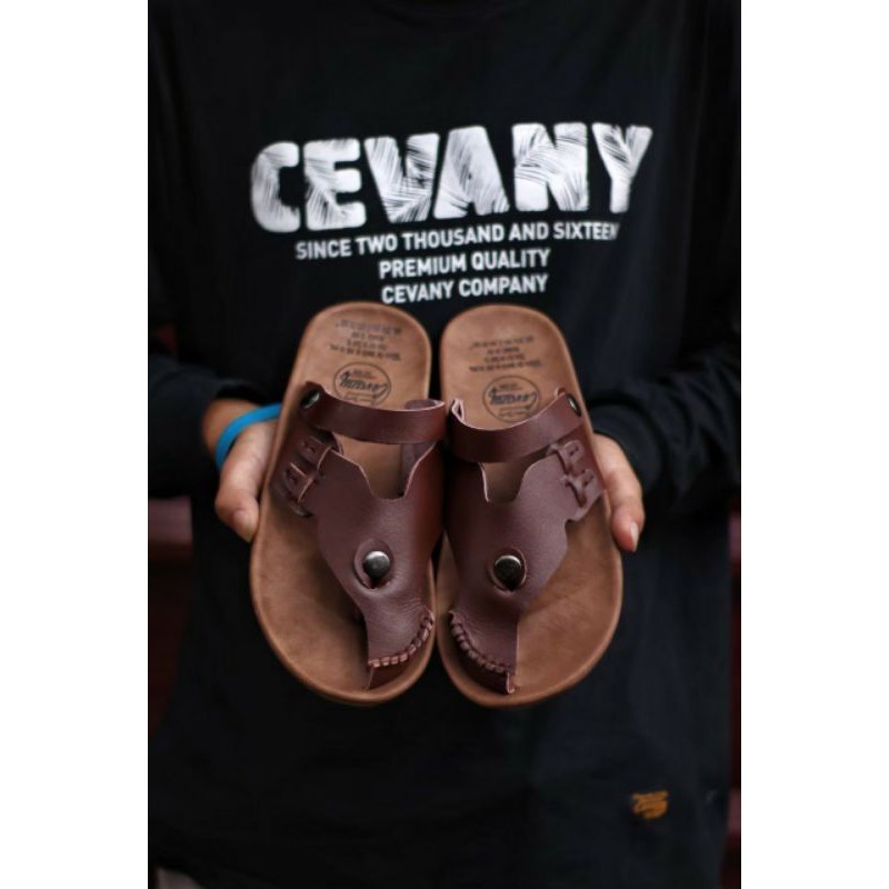 CEVANY LUCKY - Sandal Kulit Pria Original Kulit Asli