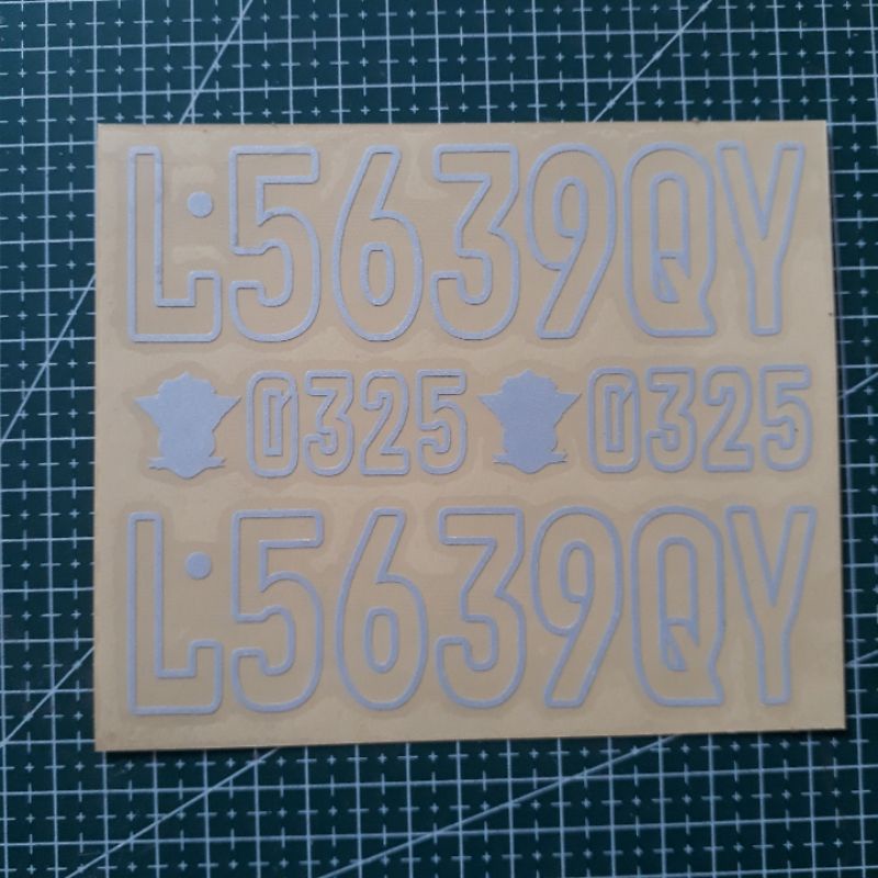 STIKER PLAT NOMOR MOTOR / MOBIL ( OUTLINE BARU )