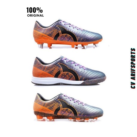 SEPATU SEPAK BOLA DAN FUTSAL ORTUSEIGHT CATALYST CYPHER SG FG IN AURORA ORTRANGE BLACK