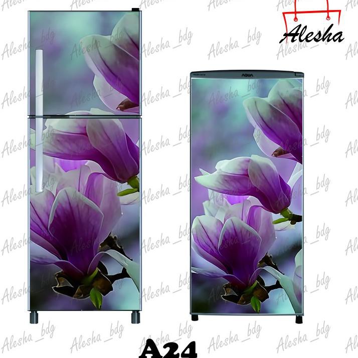 ♥ Stiker Sticker Wallpaper Kulkas 1 dan 2 Pintu Motif Bunga Keren Lucu Terbaru Murah ❂