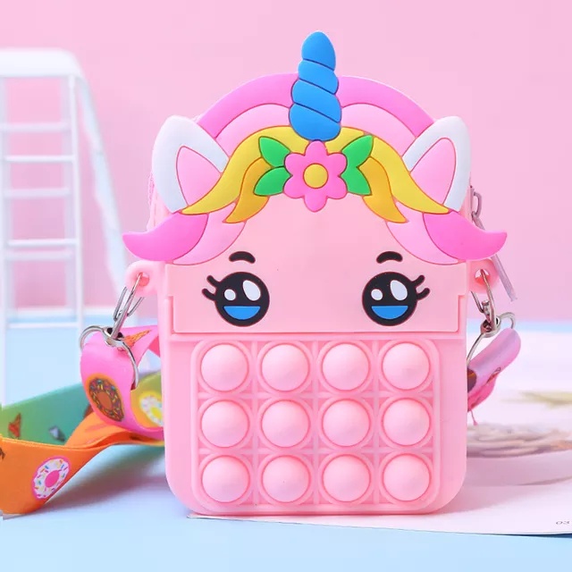 TAS POP IT ANAK MELODY / TAS POP IT ANAK SELEMPANG UNICORN / TAS POP IT ANAK TERMURAH - P024