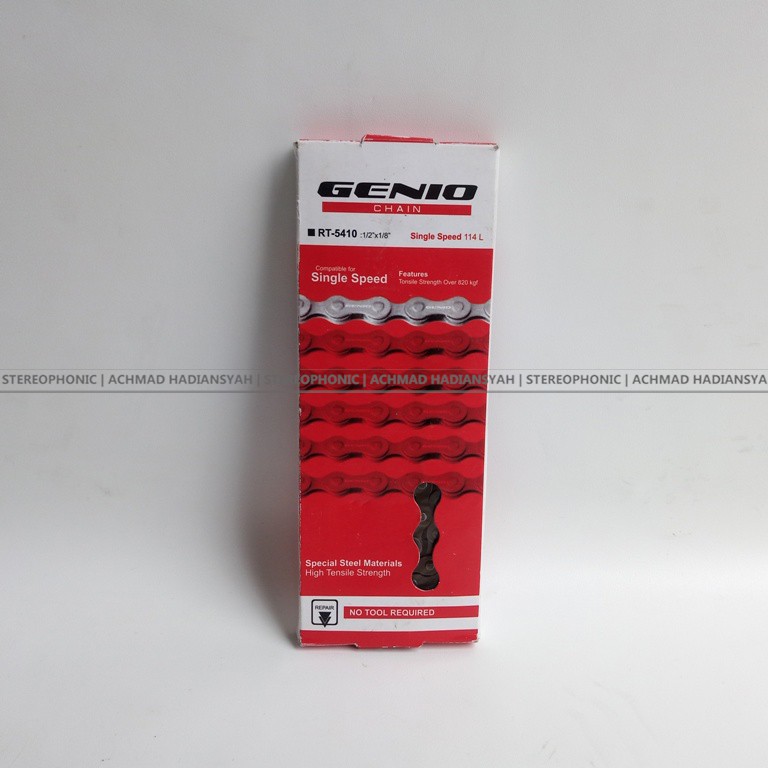 Rantai - Rante Genio Single Speed - Rantai Sepeda Fixi - Rantai Sepeda BMX - Rantai Sepeda Lipat