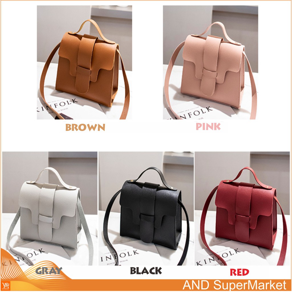 AND COD Tas Selempang Wanita Import Tas Handbag Murah Kekinian Tas Slempang Kulit Korea T27