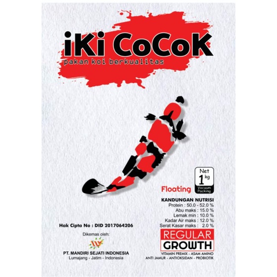 iKi CoCok size 5MM (m) 1kg / pakan ikan koi berkualitas iki cocok