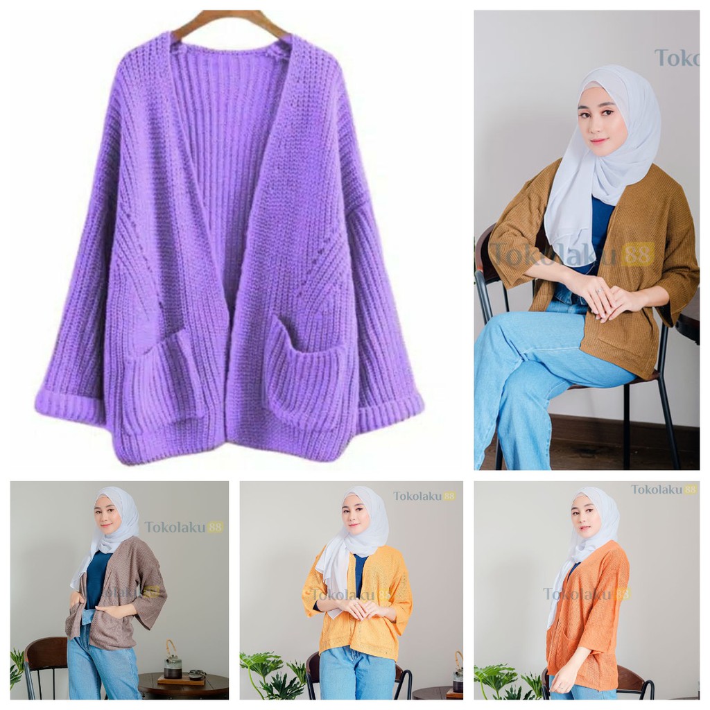 Kardigan Rajut Oversize Wanita Loccy Outer Cardigan Premium-1