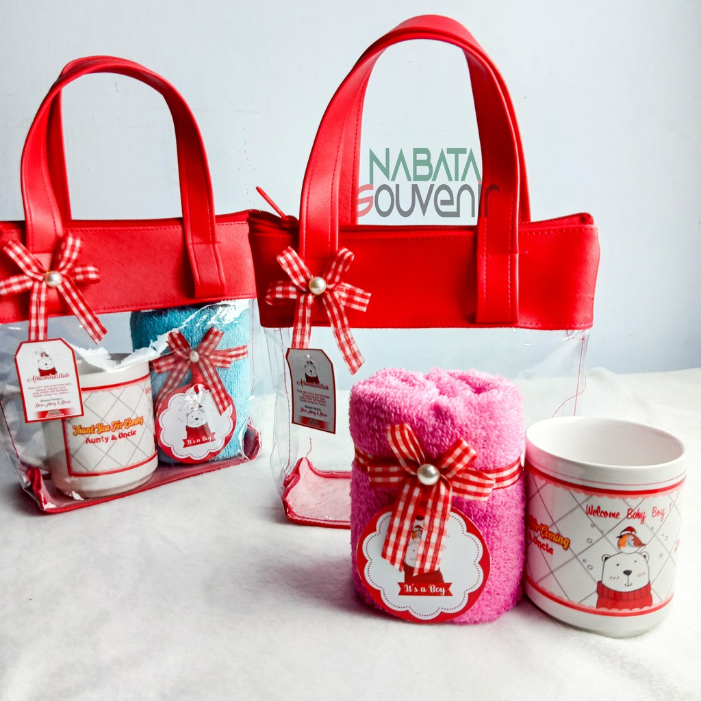 

Hampers Handuk Mug Print Foto Kemas Tebal Tas Free Desain