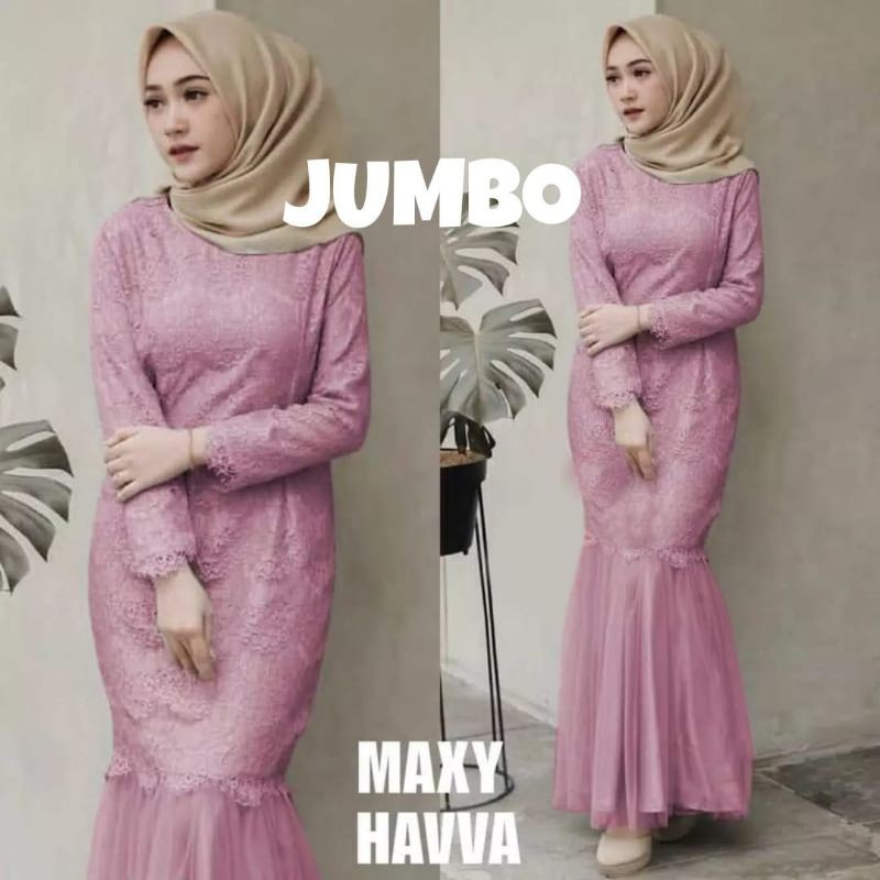 MAXY HAVVA, BRUKAT PREMIUM, GAMIS HIJAB MUSLIM, MAXY DRESS