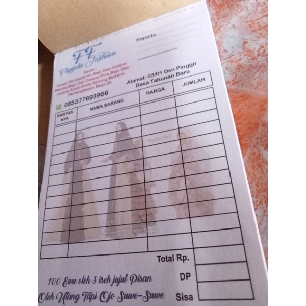 

Nota 1ply/Nota Rangkap 1/ Nota Penjualan/ Nota Pembelian/ Nota Olshop