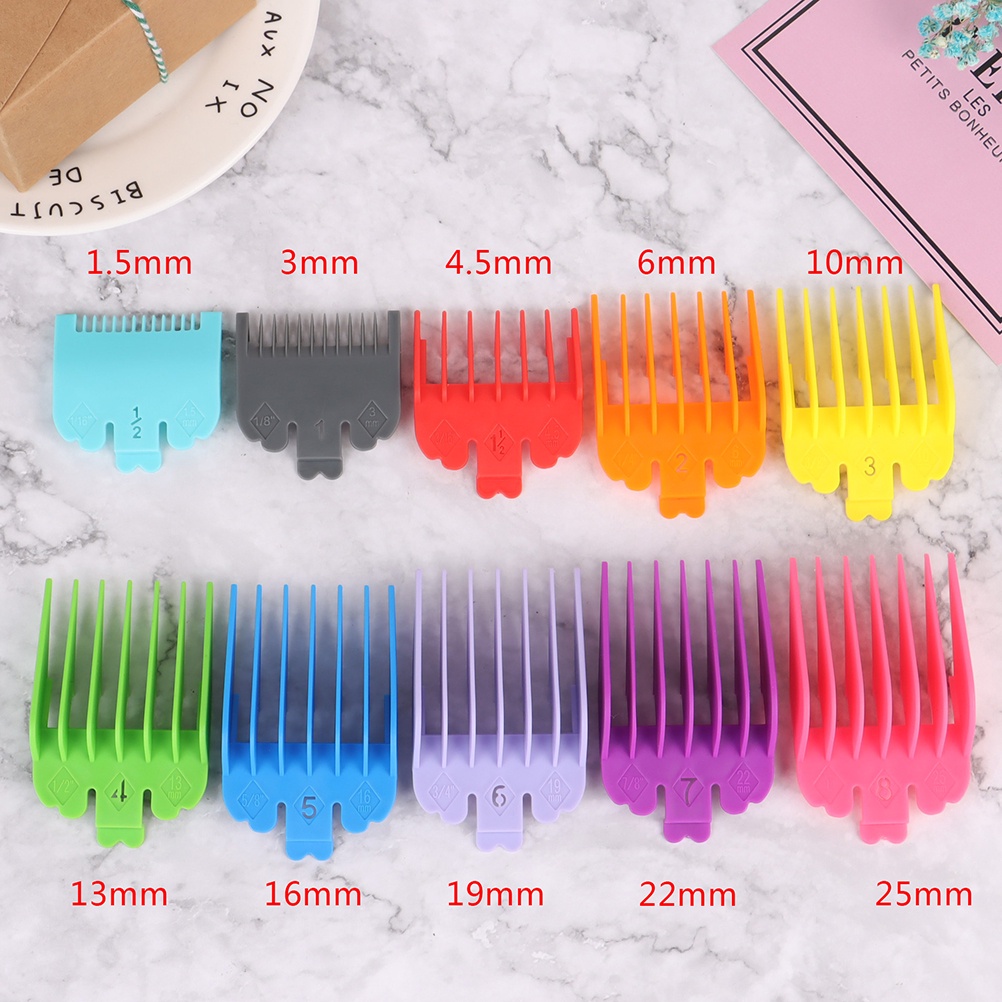 10pcs / Set Sisir Pemangkas Rambut Untuk Tukang Cukur