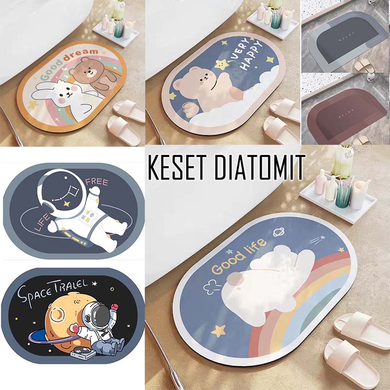 TOKOMUDA COD Keset kamar mandi Karet 40x60 Keset Diatomite Anti Slip lwk06