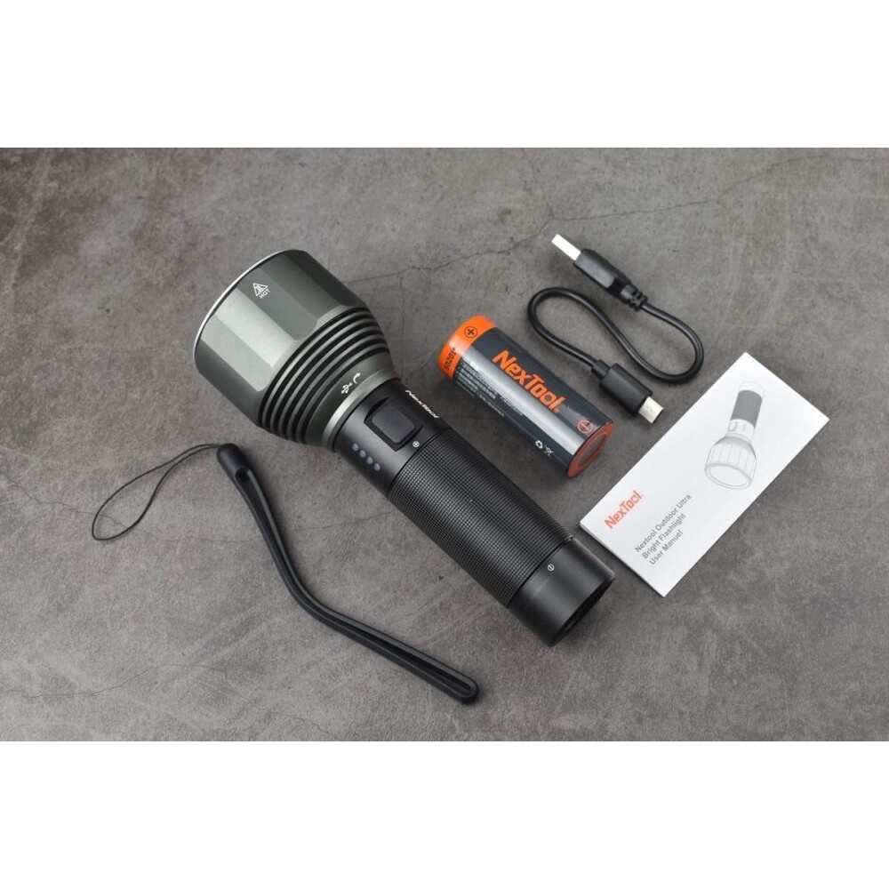 XIAOMI NEXTOOL Rechargeable IPX7 Flashlight 2000 Lumens - ZES0417 - Senter LED Camping Outdoor