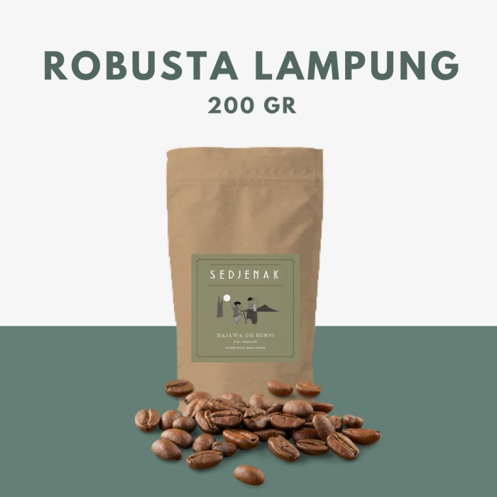 

r0eree Kopi Robusta Lampung / Biji Kopi Robusta / Bubuk Kopi Robusta 200 Gr - Biji Ds20X11